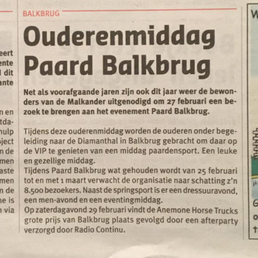 Ouderenmiddag tijdens Paard Balkbrug